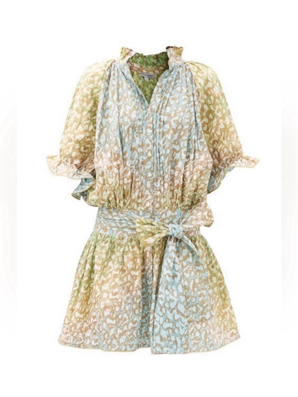 Juliet Dunn Pastel Animal-Print Short Dress, size 1 (4/6 US sizing)